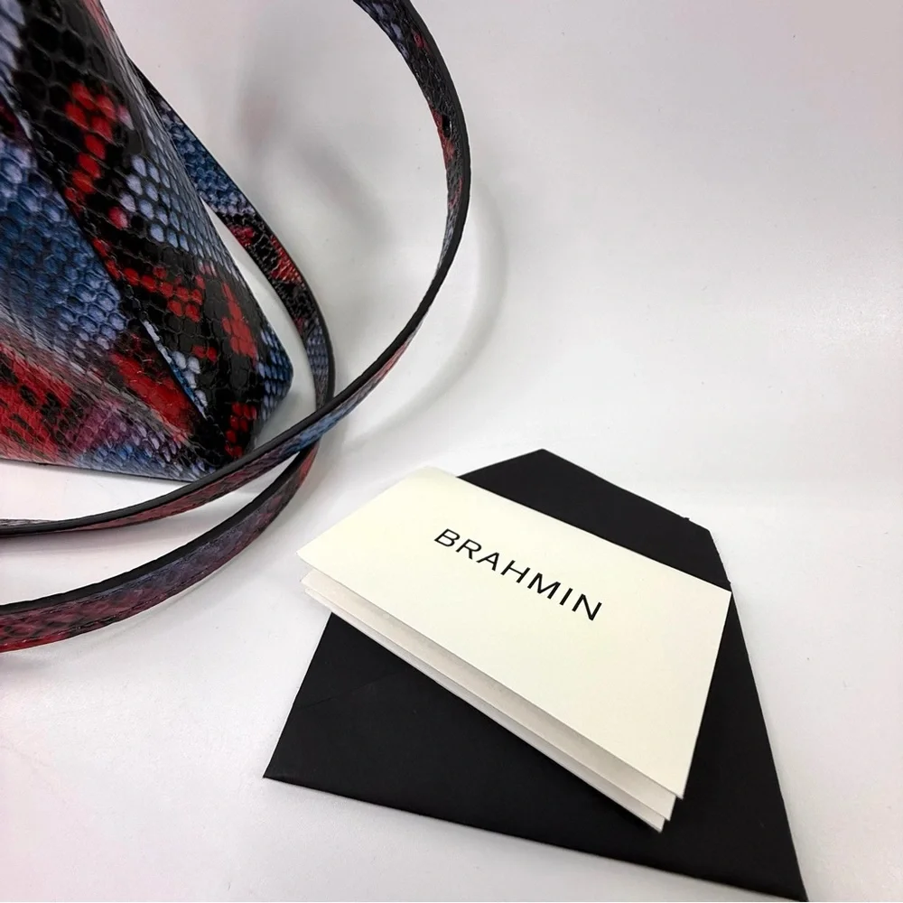 Brahmin Marley Heat All Over Snake Embossed Leather Crossbody Bag Purse NWOT - Picture 11 of 12